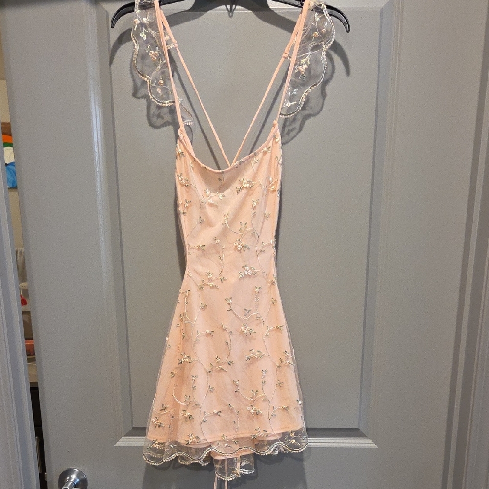 Lucy in the Sky Pink Floral Mini Dress